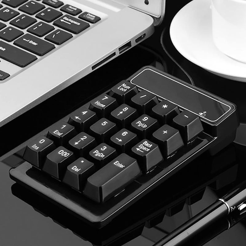 JPHTEK Wired Number Pad, USB Numeric Keypads 19 Key Number Keypads Keyboard for Laptop PC Computer Notebook, Big Print Letters - Image 2